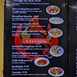 Toro Loco - Menu Part 1