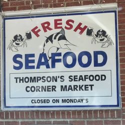 Thompson Seafood Corner Market - Business sign