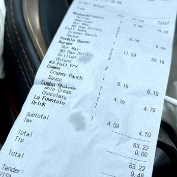 Wayback Burgers - They charged over $72 dollars for two regular burgers, two doubles, one order of fries and one order of tater tots, a milkshake and a soda - Burgers Near Me - West Chester, Ohio Wayback Burgers - They charged over $72 dollars for two regular burgers, two doubles, one order of fries and one order of tater tots, a milkshake and a soda - Burgers Near Me - West Chester, Ohio
