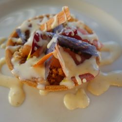 The Flying Elk - 05/27/18 The Flying  Elk - Rhubarb Crumble - Violets, Vanilla Custard