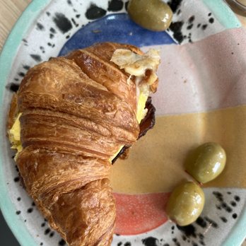 Village Coffee and Goods - Croissant with egg and bacon - Bakeries Near Me - Kingston, New York Village Coffee and Goods - Croissant with egg and bacon - Bakeries Near Me - Kingston, New York