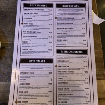 Whiskey River Grill - Menu - Sports Bars Near Me - Palo, Iowa