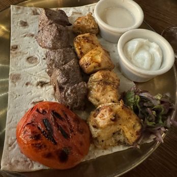 Ammatoli - Mixed Mashawi (chicken, ribeye steak) - Mediterranean Near Me - Long Beach, California Ammatoli - Mixed Mashawi (chicken, ribeye steak) - Mediterranean Near Me - Long Beach, California