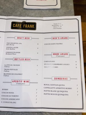 Menu photo 1 Café Frank Charlottesville, VA