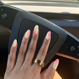 The latest design, butter pastel yellow with ombré pink. Obsessed! The latest design, butter pastel yellow with ombré pink. Obsessed!