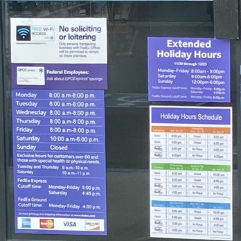 FedEx Office Print & Ship Center - Posted on the door. - Printing Services Near Me - Corona, California FedEx Office Print & Ship Center - Posted on the door. - Printing Services Near Me - Corona, California