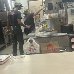 Subway - He got on PPE, she is in violation of not having PPE on, ewww
