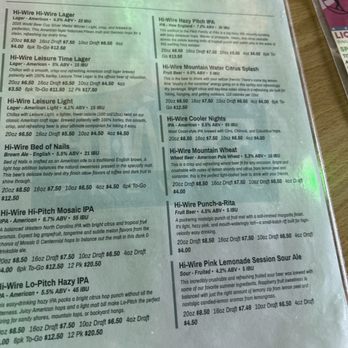 Hi-Wire Brewing - Beer menu - Breweries Near Me - Wilmington, North Carolina Hi-Wire Brewing - Beer menu - Breweries Near Me - Wilmington, North Carolina