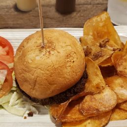 Falafel sandwich with house chips