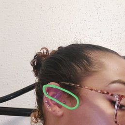 Two that I got pierced (Tragus and was told Helix for the upper one)