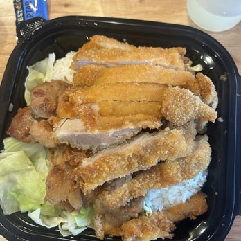 Aloha Express - The chicken combo plate. With grilled Hawaiian chicken and chicken katsu with katsu sauce in the side - Hawaiian Near Me - Murfreesboro, Tennessee