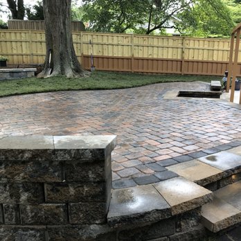Lagoscape - a view of a brick patio and steps - Landscaping Near Me - Lancaster, South Carolina Lagoscape - a view of a brick patio and steps - Landscaping Near Me - Lancaster, South Carolina
