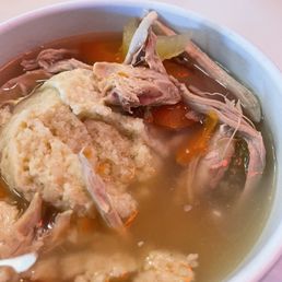 Matzoh ball soup lacked flavor needed a lot of salt and pepper. Matzoh ball soup lacked flavor needed a lot of salt and pepper.