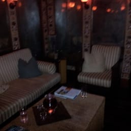 The relaxation lounge, complete with hot tea, refreshing cold water, smooth music, and a the sound of a water fountain trickling