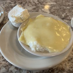 Grits with cheese,so tasty that I almost fell asleep eating them