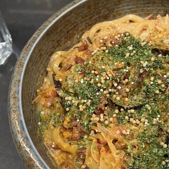 Udon Lab - The Kimchi bacon cream udon - Noodles Near Me - New York, New York Udon Lab - The Kimchi bacon cream udon - Noodles Near Me - New York, New York