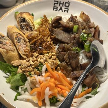 Pho Bar Vietnamese Kitchen - GRILLED PORK NOODLES BOWL l Bun Thit Nuong Cha Gio - Vietnamese Near Me - Davie, Florida