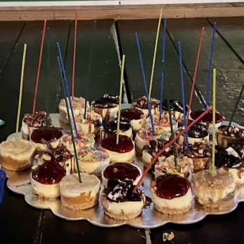 Masterpiece Desserts - These were beyond delicious! (*we did fix these candles later to make them look nicer before we sang to the birthday boy lol) - Desserts Near Me - Houston, Texas