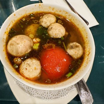 Thai Thani - Tom Yum Goong Soup!....Spicy & Double Thumbs Up!! - Thai Near Me - Orlando, Florida