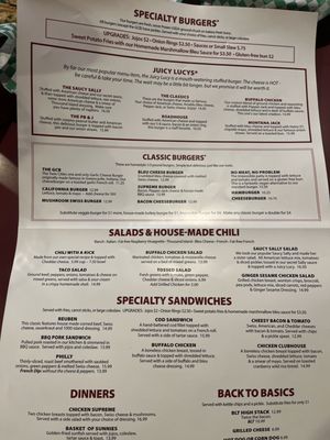 Menu photo 1 5-8 Club Minneapolis, MN