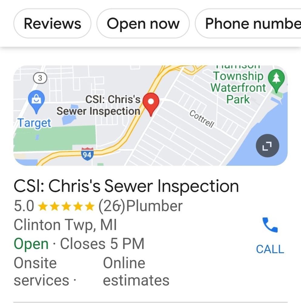 Slide of Chris's Sewer Inspection