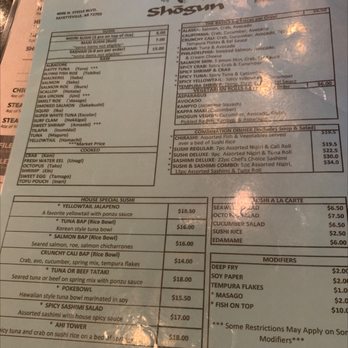 Shogun - Sushi menu - Japanese Near Me - Fayetteville, Arkansas Shogun - Sushi menu - Japanese Near Me - Fayetteville, Arkansas