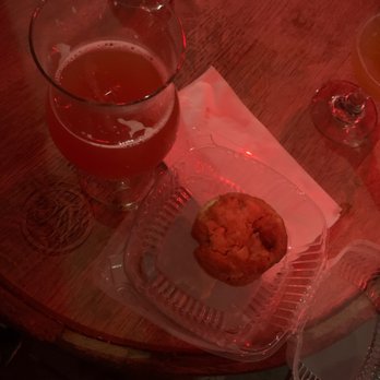 BRR GRR - a glass of beer and a muffin on a table - Food Trucks Near Me - San Diego, California BRR GRR - a glass of beer and a muffin on a table - Food Trucks Near Me - San Diego, California