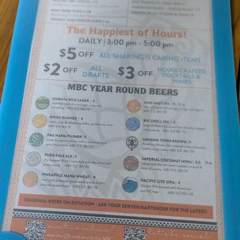 Maui Brewing - Menu - Brewpubs Near Me - Lahaina, Hawaii