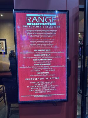 Menu photo 8 The Range Steakhouse Laughlin, NV Menu photo 8 The Range Steakhouse Laughlin, NV