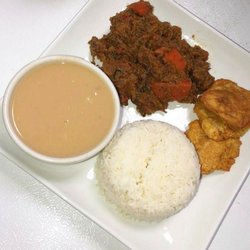 Katou Restaurant - Leugem with white rice an white bean sauce