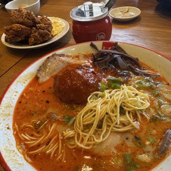 Ramen Nagi - Yummer. Spicy thin ramen, less oil. - Ramen Near Me - Costa Mesa, California