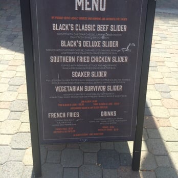 Black's Sliders - Sandwich board menu - Food Trucks Near Me - Park City, Utah