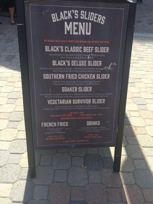 Menu photo 3 Black's Sliders Park City, UT