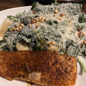 Eureka! - Blackened Salmon Kale Caesar - Bars Near Me - Cerritos, California Eureka! - Blackened Salmon Kale Caesar - Bars Near Me - Cerritos, California