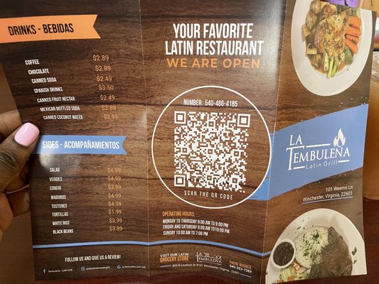 Menu photo 2 La Tembuleña - Latin Grill Winchester, VA