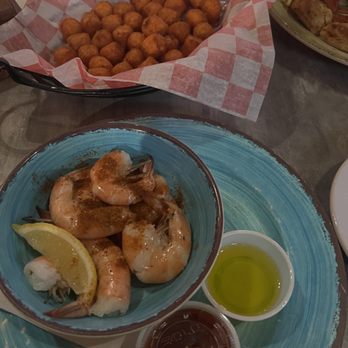 Ballyhoos - Sweet potato tots and half pound Peel and Eat Shrimp - American Near Me - Virginia Beach, Virginia