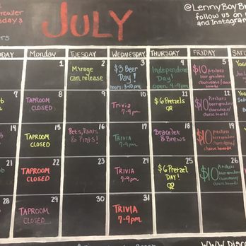 Lenny Boy Brewing - July happenings - Breweries Near Me - Charlotte, North Carolina
