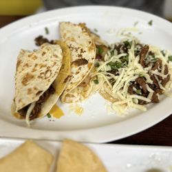 Taqueria San Julian - Pork quesadillas, shrimp quesadillas and shrimp taco