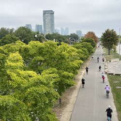 Martin Goodman Trail - View of the path from the bridge near Ontario Place.