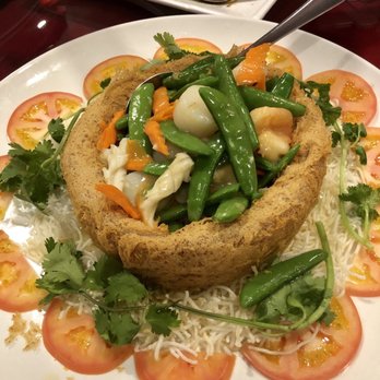 Ok Canaan - Mixed seafood in taro bowl - Taiwanese Near Me - Flushing, New York Ok Canaan - Mixed seafood in taro bowl - Taiwanese Near Me - Flushing, New York