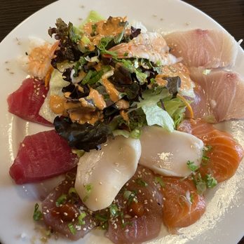 Tokyo Japanese Restaurant - Sashimi Mix Sashimi W/ "Salad" which is weird....never seen that before. - Japanese Near Me - Twin Falls, Idaho Tokyo Japanese Restaurant - Sashimi Mix Sashimi W/ "Salad" which is weird....never seen that before. - Japanese Near Me - Twin Falls, Idaho