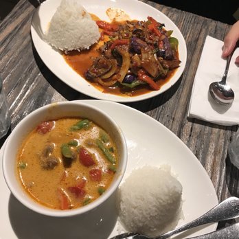 Up Thai - Eggplant Basil (top) $11 Parang curry (bottom) $11 - Thai Near Me - New York, New York Up Thai - Eggplant Basil (top) $11 Parang curry (bottom) $11 - Thai Near Me - New York, New York