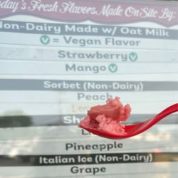 Vegan ice cream (oat milk base) -- delish!