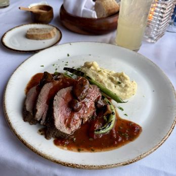 Merriman's - Roasted Chateaubriand of Hawaii island beef with taro whipped cream - Hawaiian Near Me - Kamuela, Hawaii