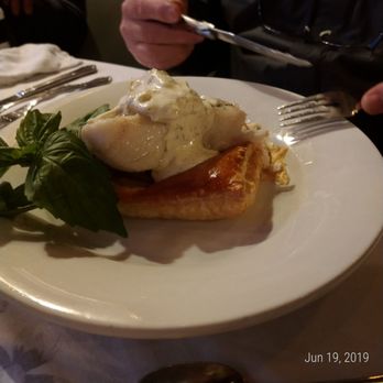 Bacari - Halibut on potatos in puff pastry. - Desserts Near Me - Gresham, Oregon