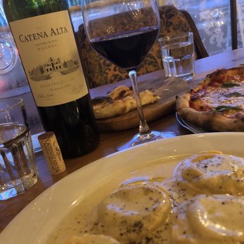 Amarone - Ravioli Funghi Selvaggi , Margherita Pizza , Fried Burrata , Wine - Italian Near Me - Aventura, Florida