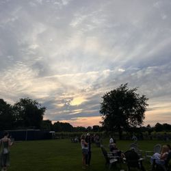 Greenport Harbor Brewing - Lawn at sunset