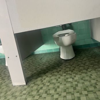 Morcom Municipal Rose Garden - anxiety-inducing bathroom stalls or for those who enjoy exposure (What happened here? Budget shortfall?) - Parks Near Me - Oakland, California