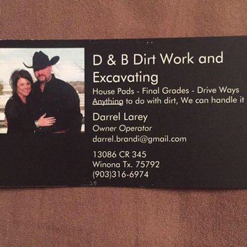 D & B Dirt Work and Excavating - D & B Dirt Work and Excavating - Excavation Services Near Me - Winona, Texas D & B Dirt Work and Excavating - D & B Dirt Work and Excavating - Excavation Services Near Me - Winona, Texas