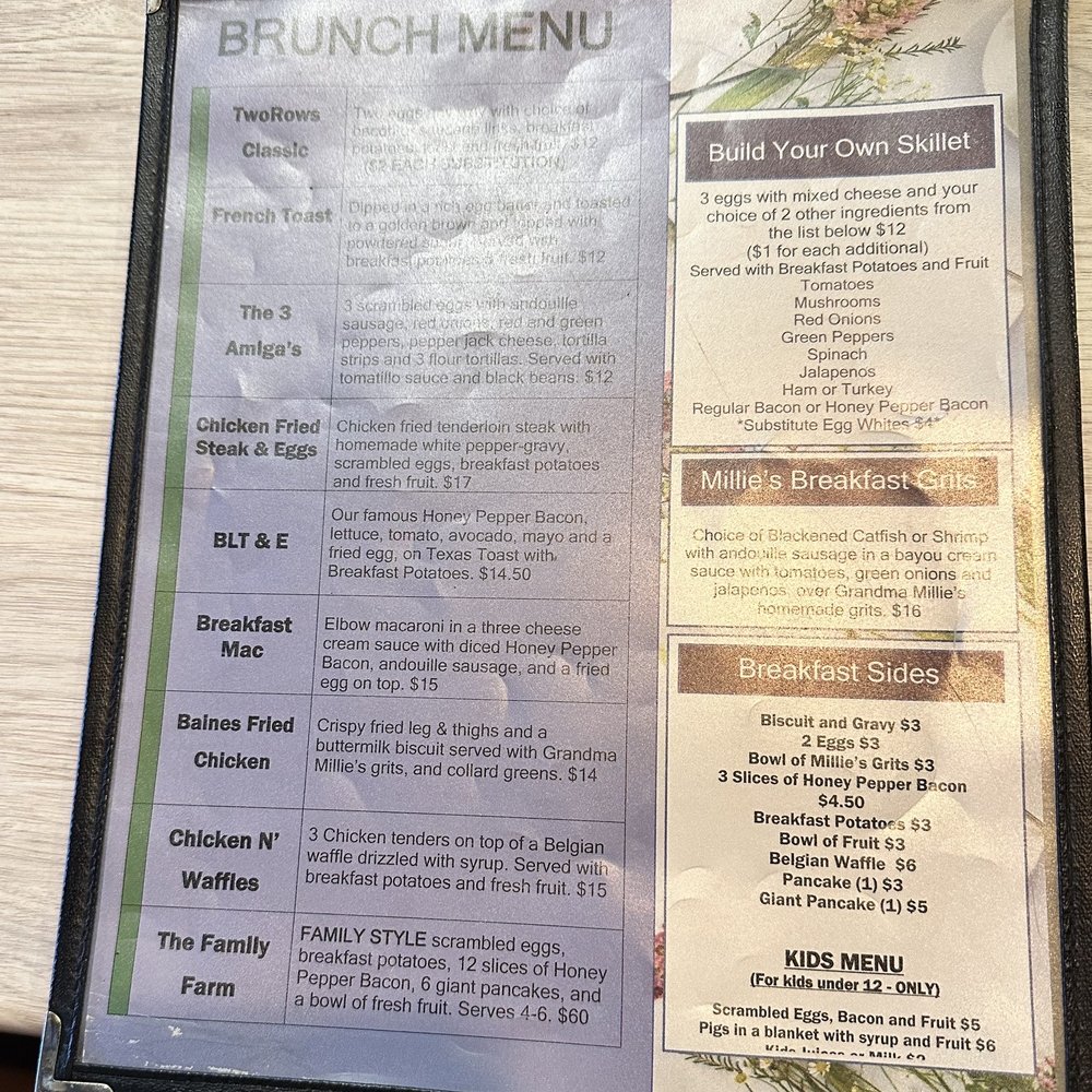 TwoRows Classic Grill - Brunch menu - American Near Me - Allen, Texas TwoRows Classic Grill - Brunch menu - American Near Me - Allen, Texas